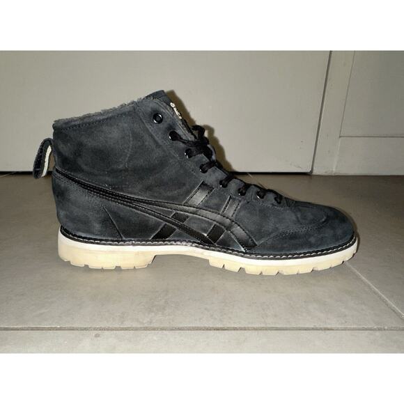 Onitsuka Tiger MEXICO Boots Mens 8 Black Suede Leather RINKAN 1183B407-001 - Picture 9 of 15